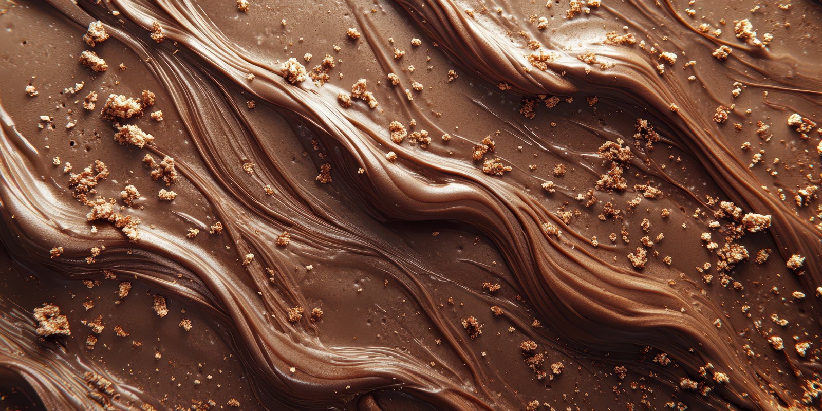 Dark chocolate texture with rich swirls and chunks captured in soft light for culinary inspiration